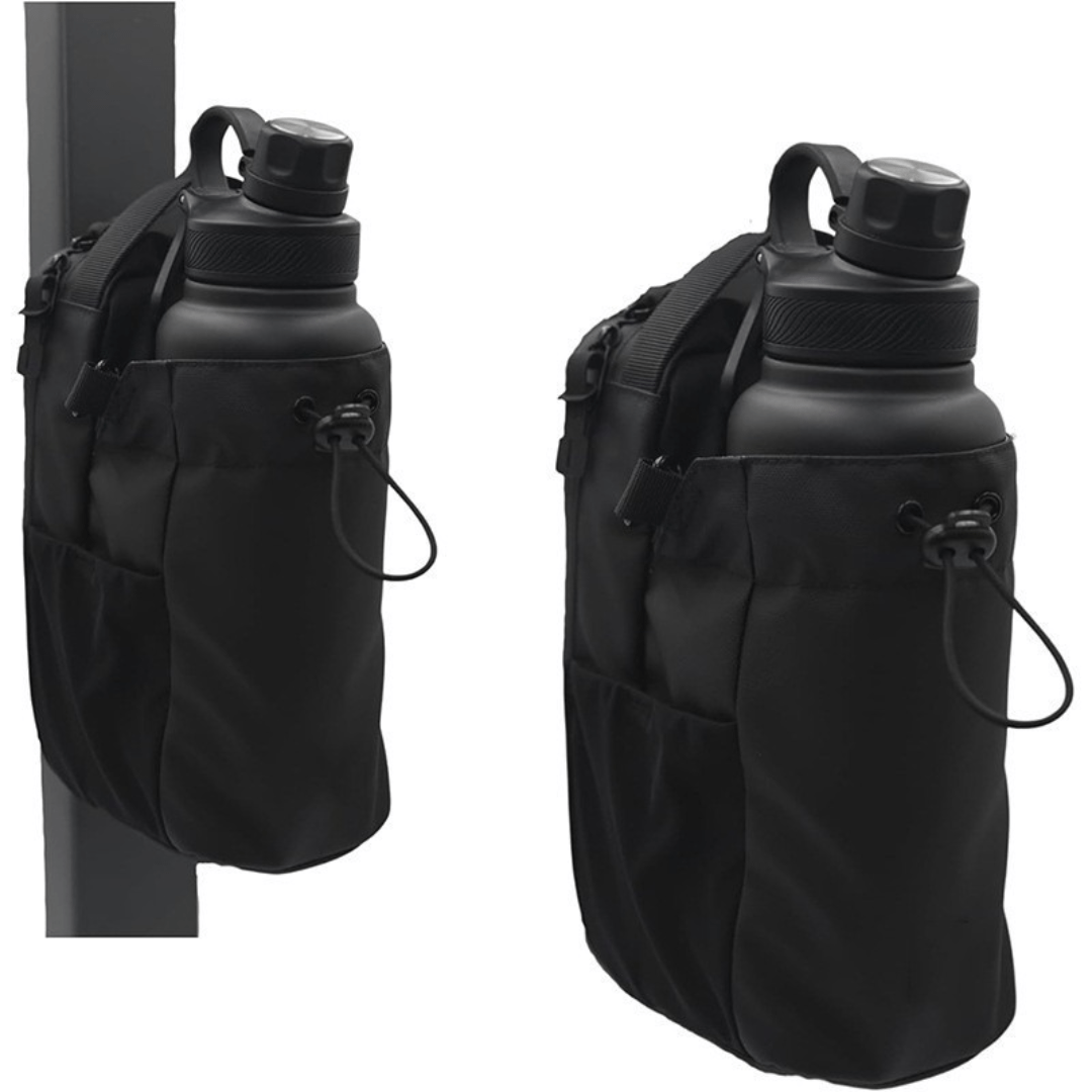 Biboss Magnetic Gym Bag, Compact training bag with bottle compartment, key holder &amp; adjustable strap