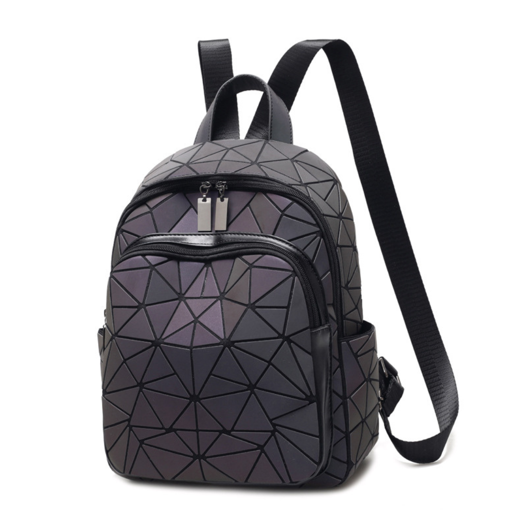 Luminova – Holografisk Geometrisk Ryggsäck i PVC
