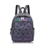 Luminova – Holografisk Geometrisk Ryggsäck i PVC
