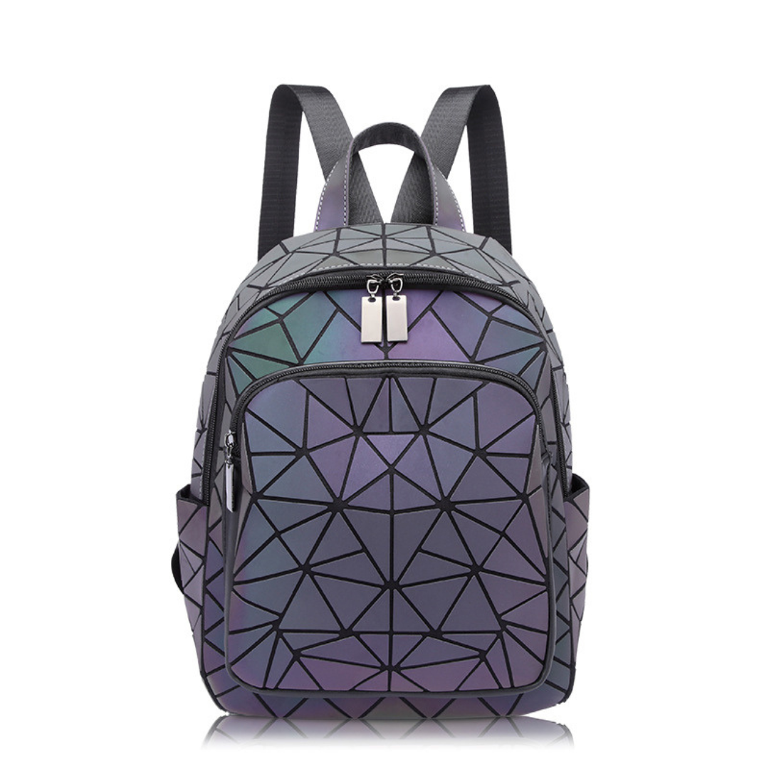 Luminova – Holografisk Geometrisk Ryggsäck i PVC