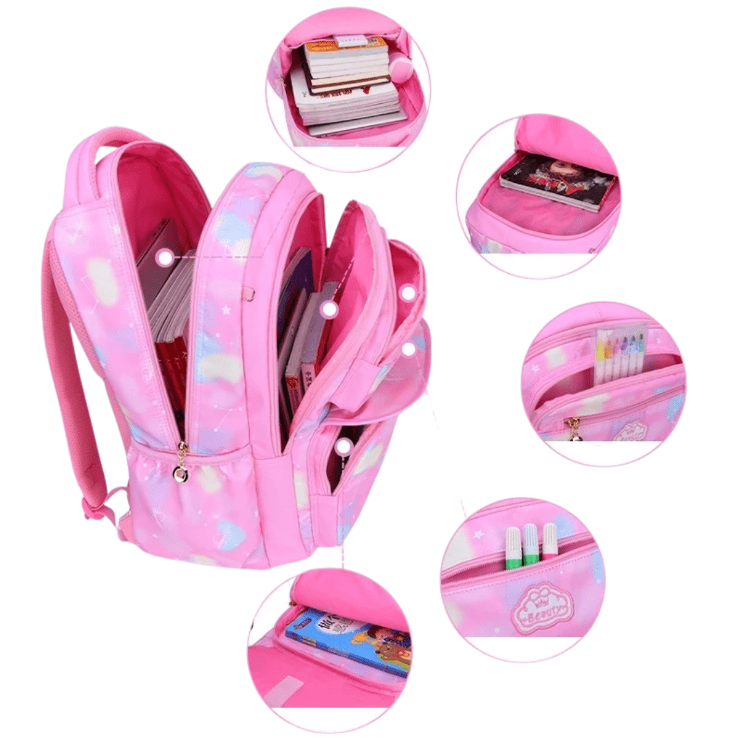 Princess, Children's Backpack with Reflex – Ergonomic and Lightweight