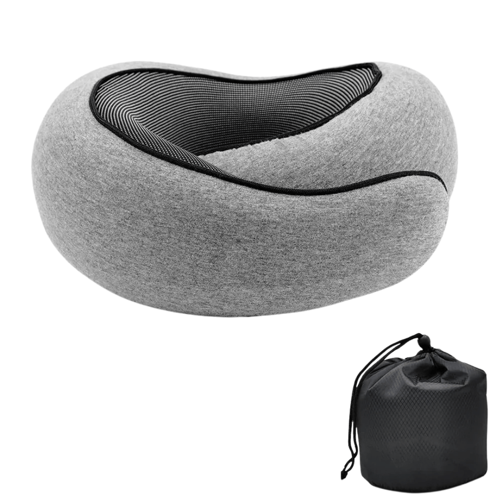 Resekudde i Memory Foam – Snäckformad & Ergonomisk