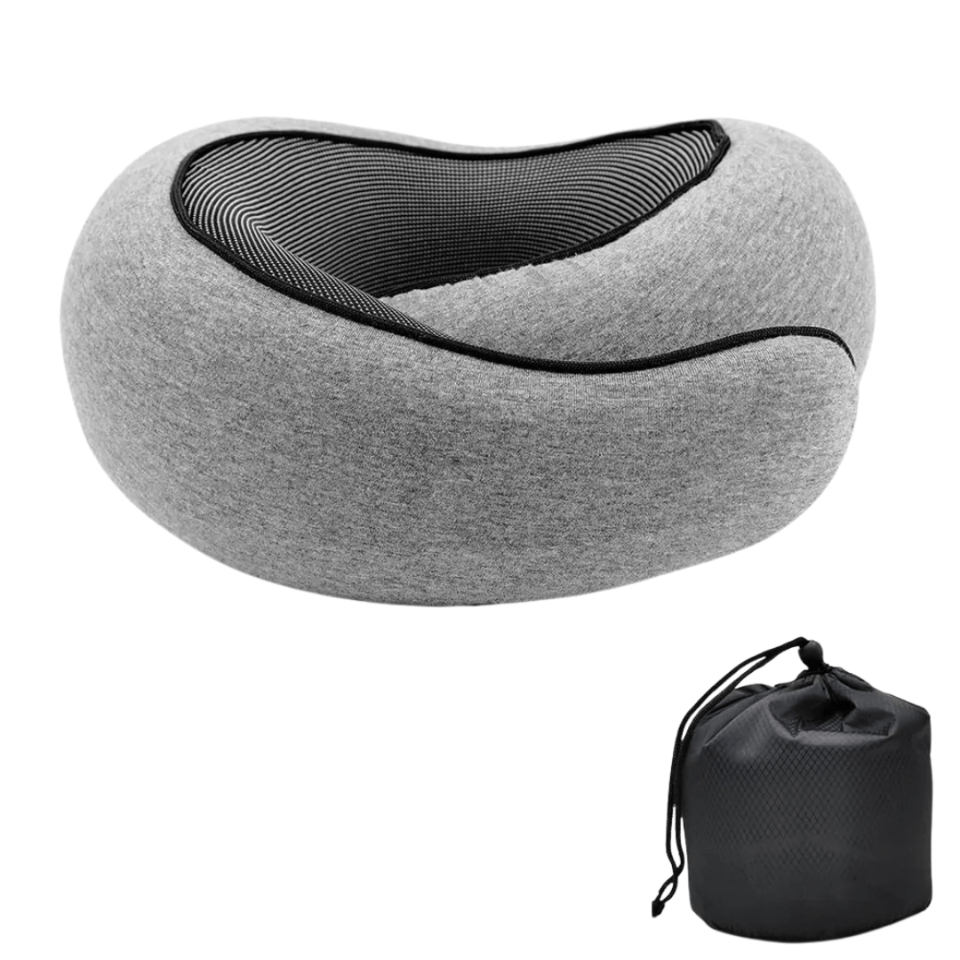 Resekudde i Memory Foam – Snäckformad & Ergonomisk