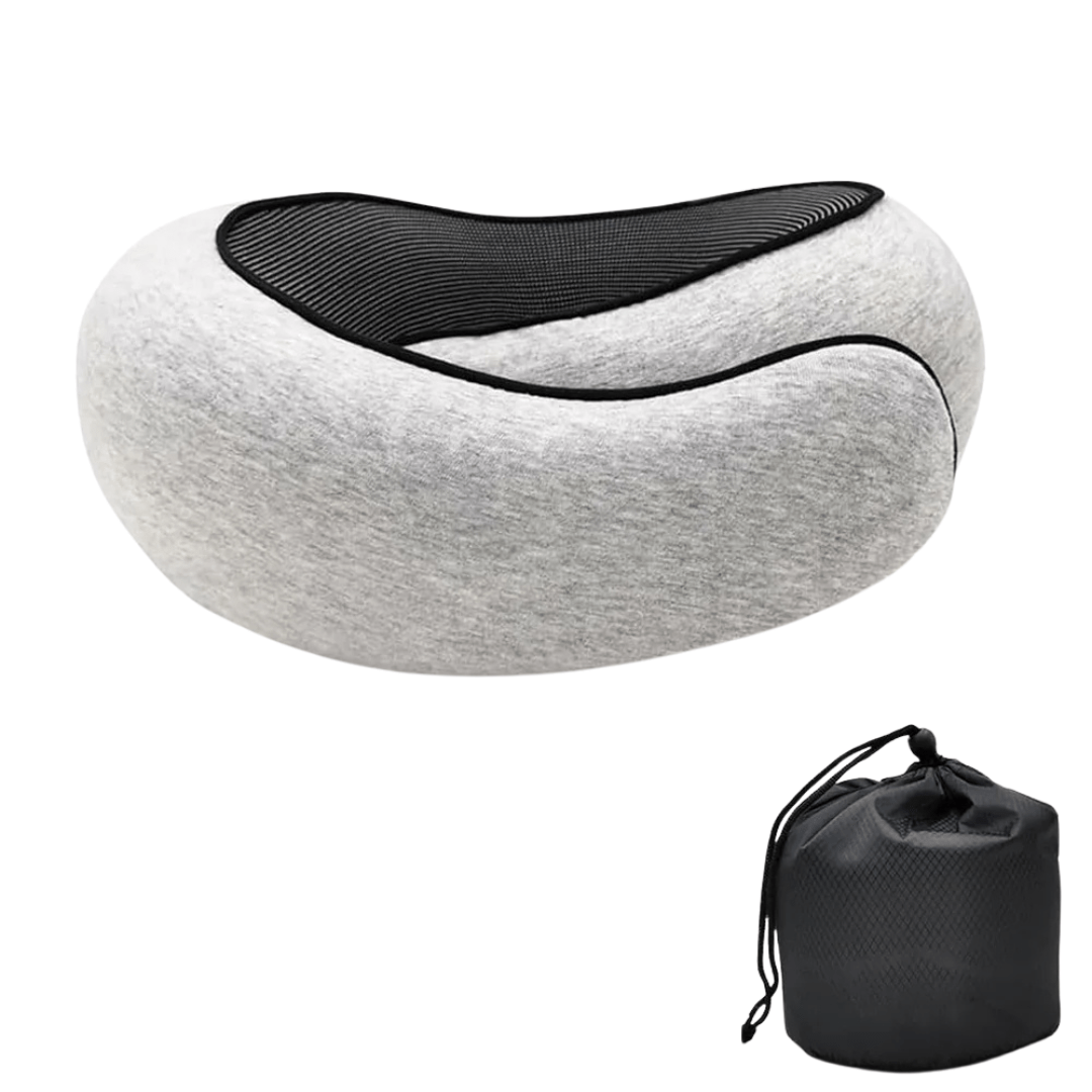 Resekudde i Memory Foam – Snäckformad & Ergonomisk