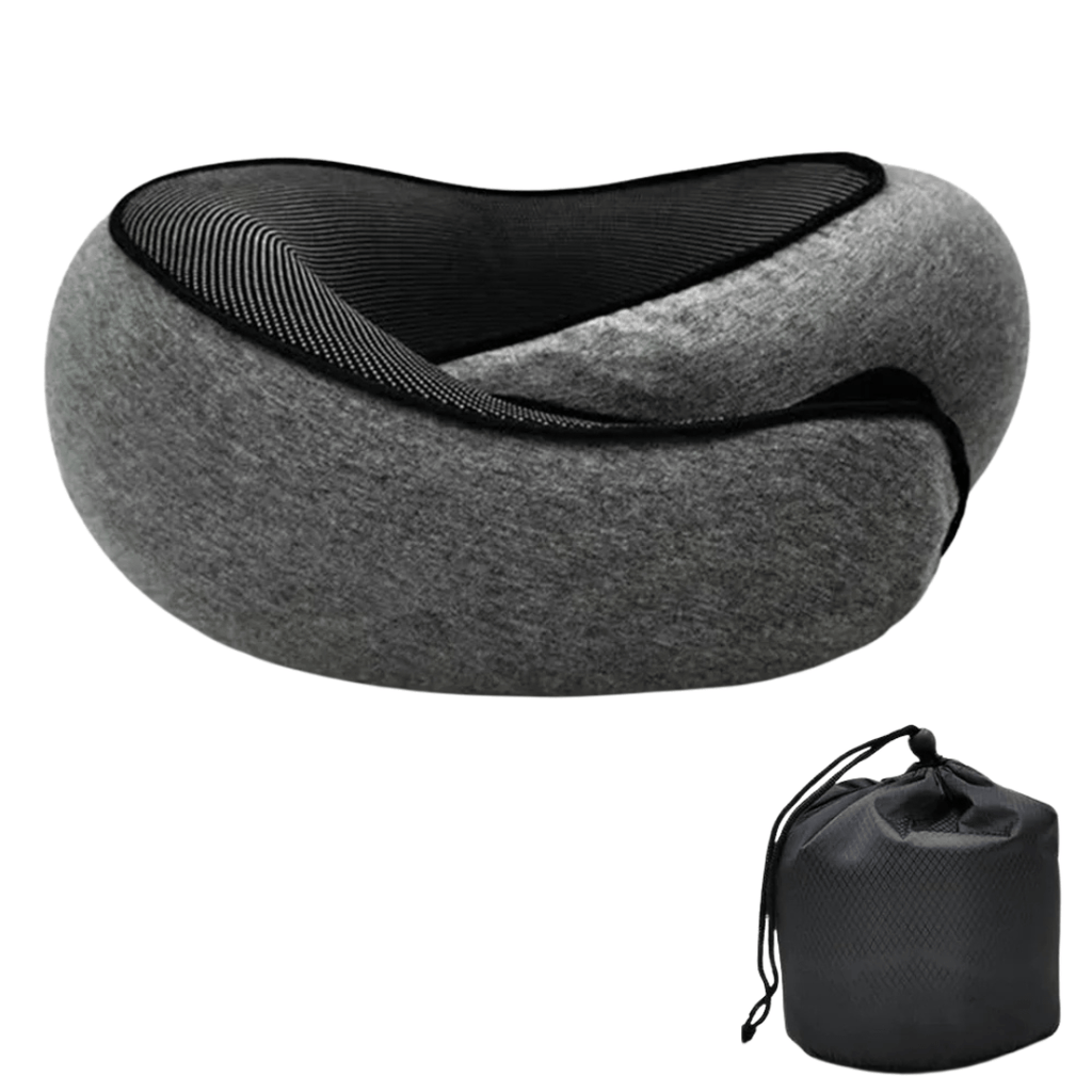 Resekudde i Memory Foam – Snäckformad & Ergonomisk