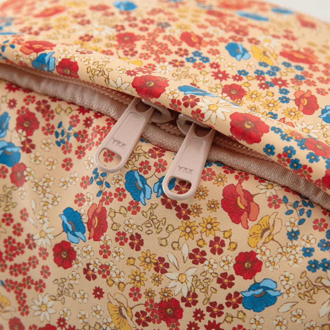 Children's Backpack, Red Flowers